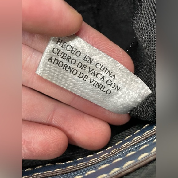 St. John’s Bay Vintage Blue Leather Handbag - Picture 11 of 15